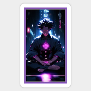 Anime Hero Power Meditation | Quality Anime Artwork | Anime Power Energy Meditation |  Manga Anime Art Sticker
